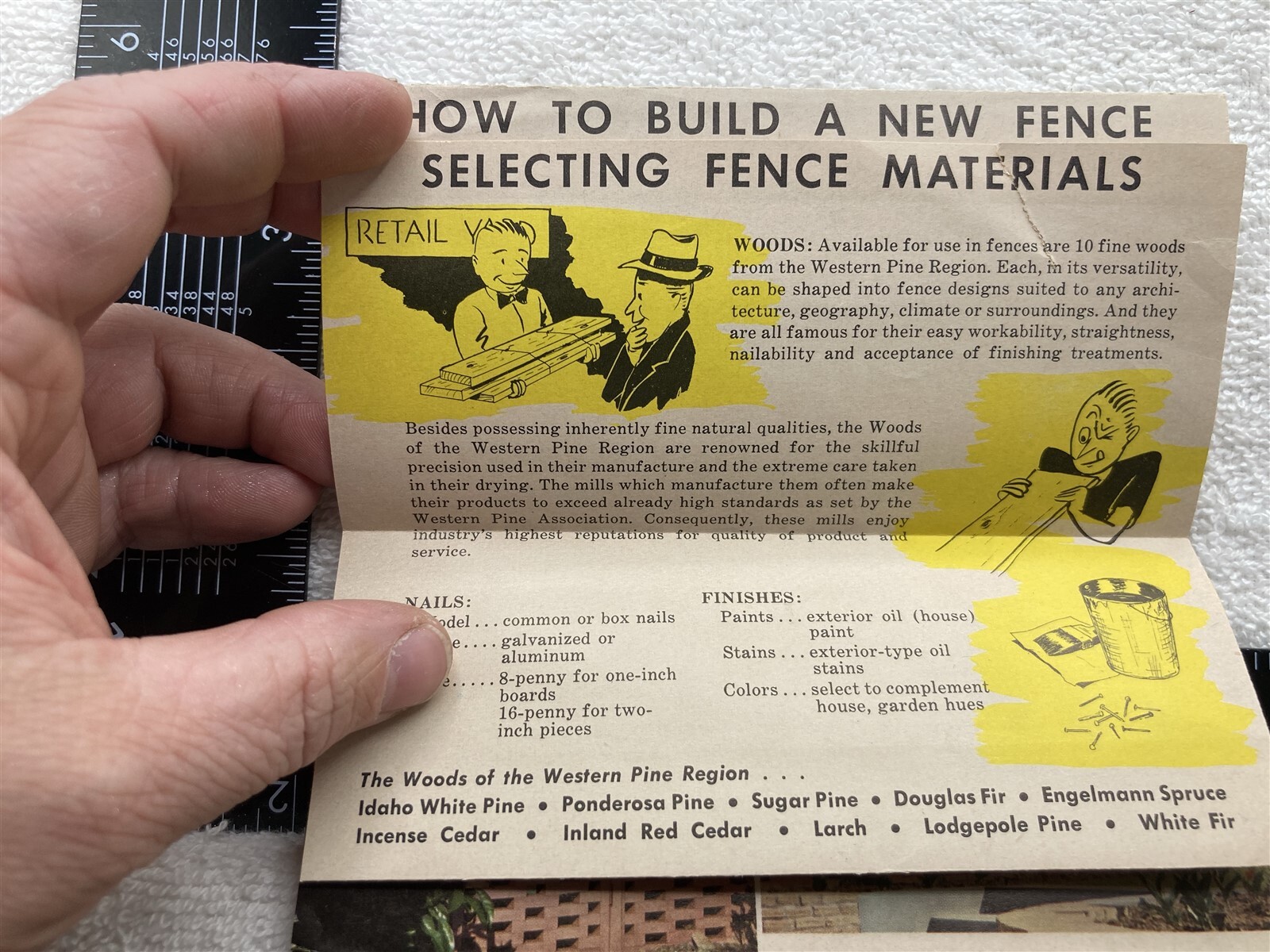 1950s 1960s Western Pine’s Fence Folio Portland OR Lumber Brochure Portfolio