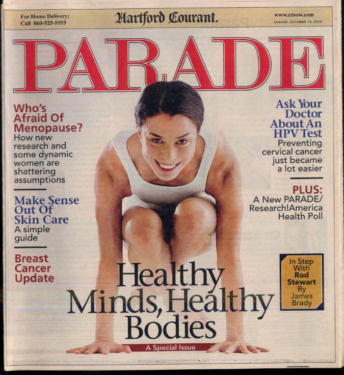 PARADE Magazine 10/10 2004 Rod Stewart; Healthy Minds Healthy Bodies