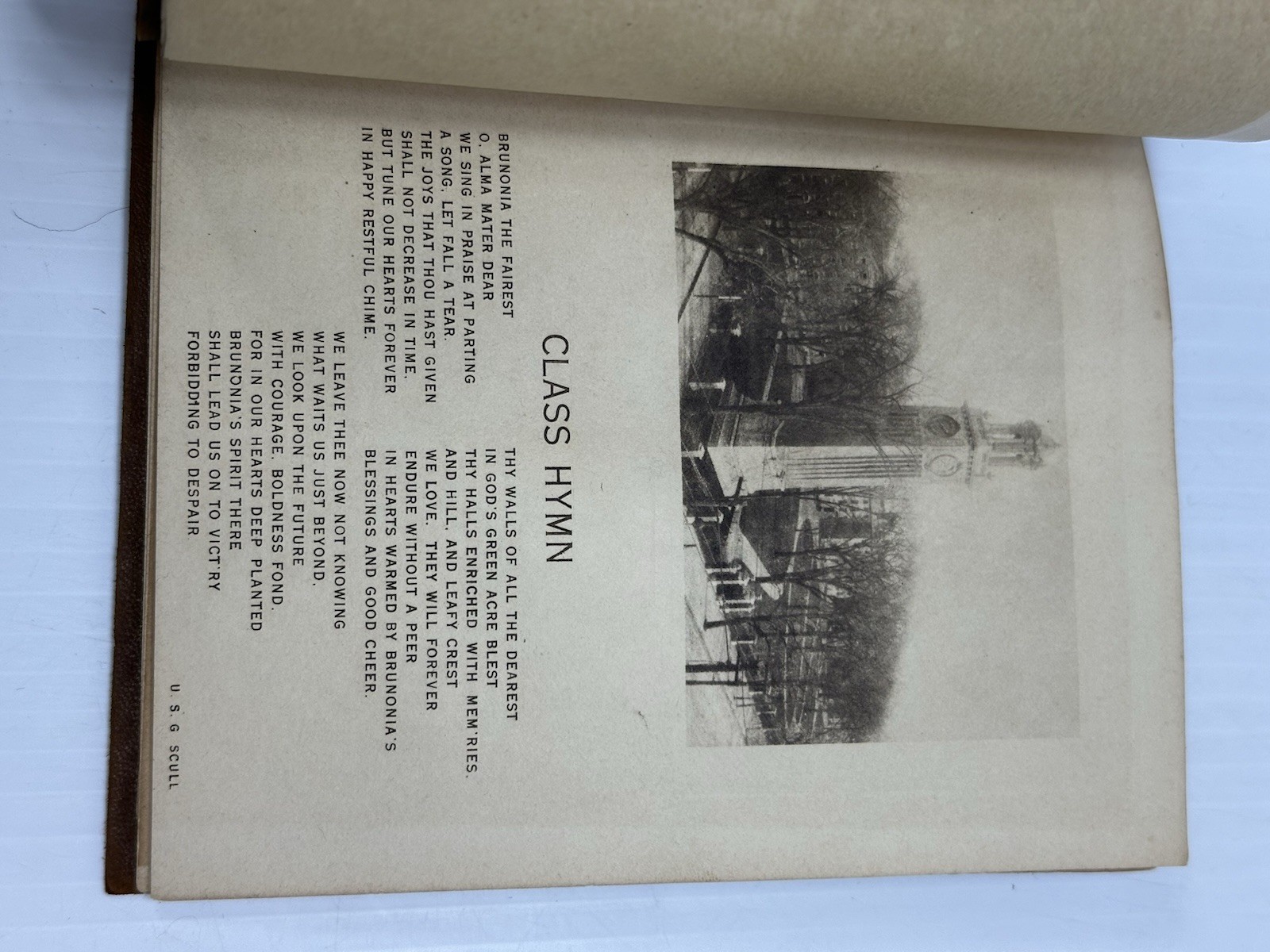 Antique Brown University Class Day 1907 Program Leather Cover Photos