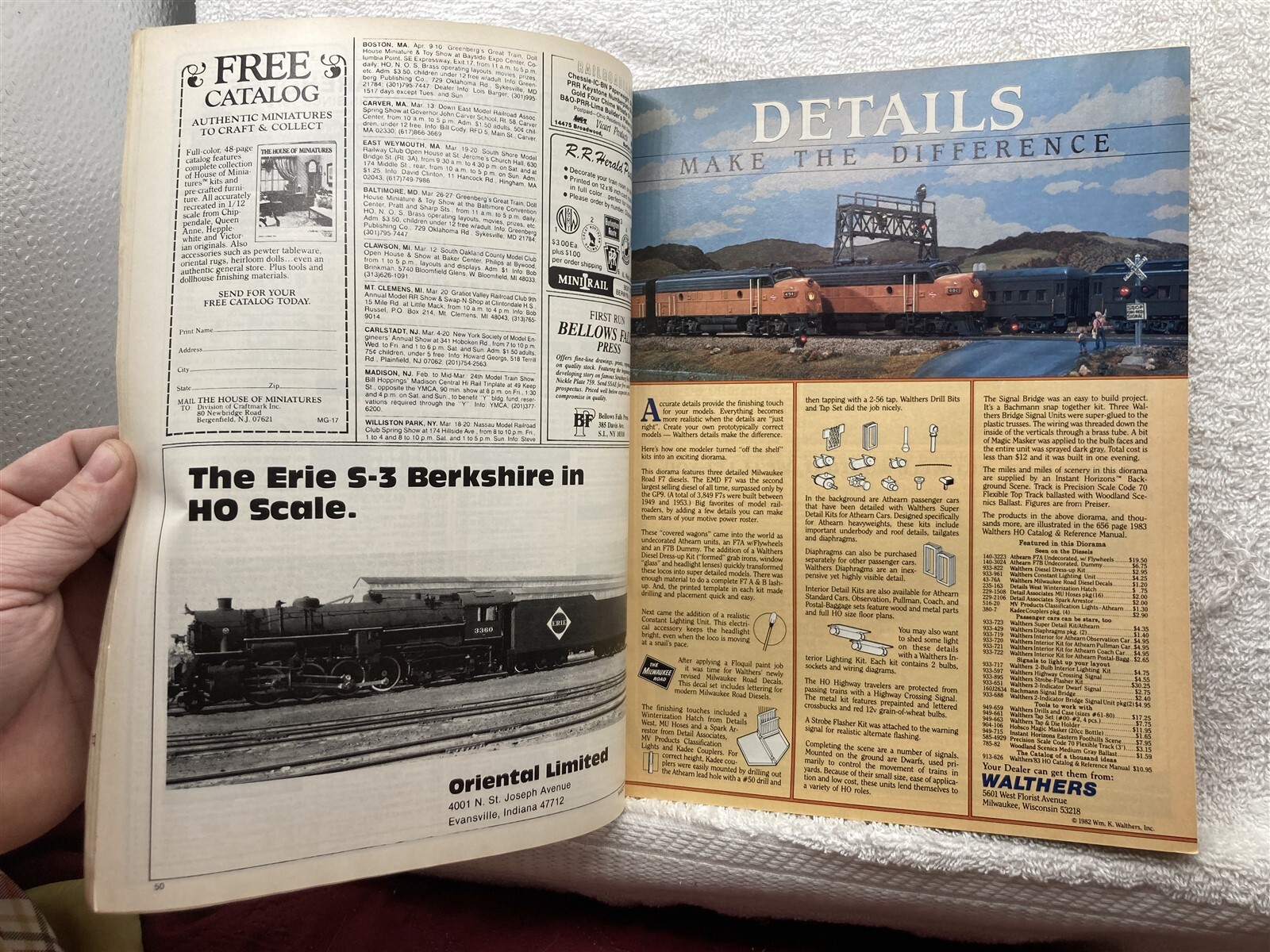March 1983 Railroad Model Craftsman Missing Cover 50th Anniversary Vtg