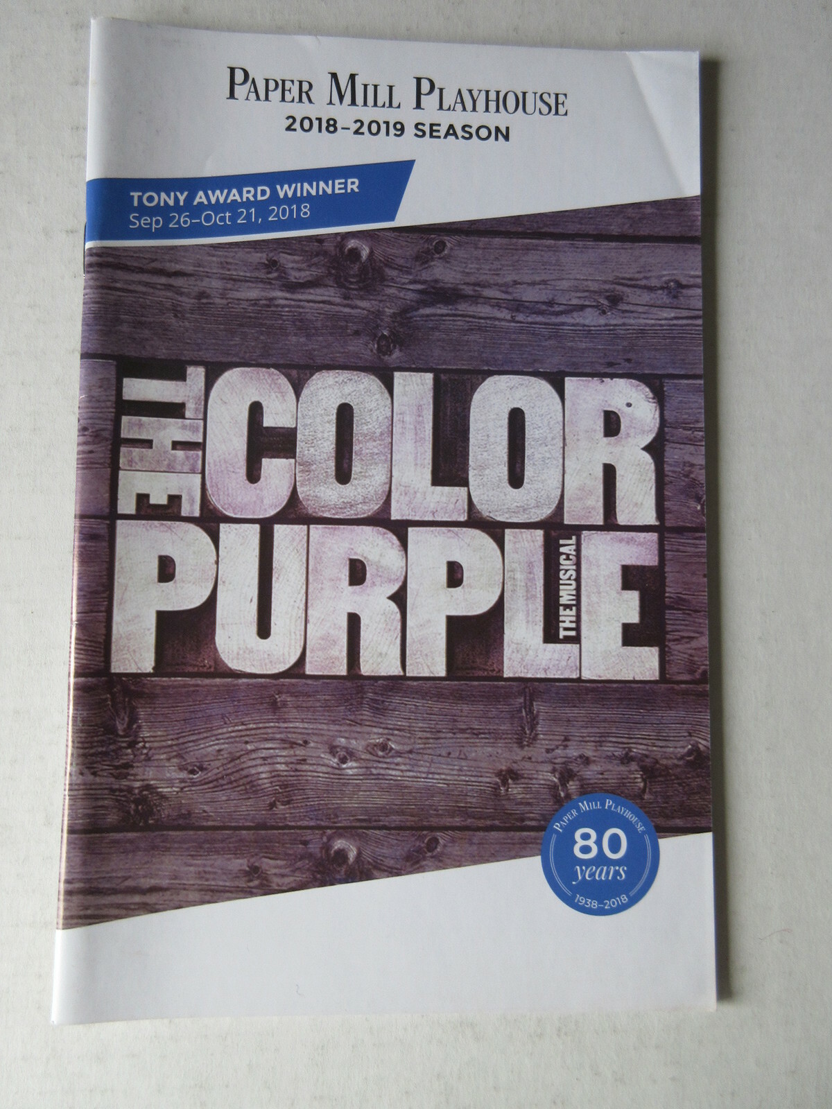 lot of 3 PAPER MILL PLAYHOUSE PLAYBILLS / PROGRAMS 2018 2019 The Color Purple ++