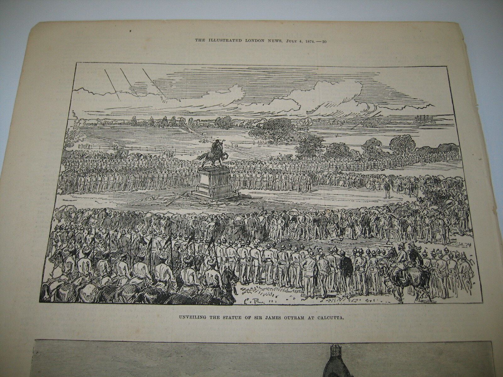 1874 General Post and Telegraph Office Adelaide Australia Wood Antique PRINT