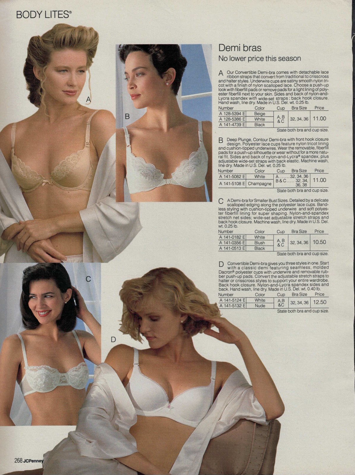 EARLY-1990S JCPENNEY CATALOG LINGERIE & FASHION CLIPPING PAPER ADS PRINTS