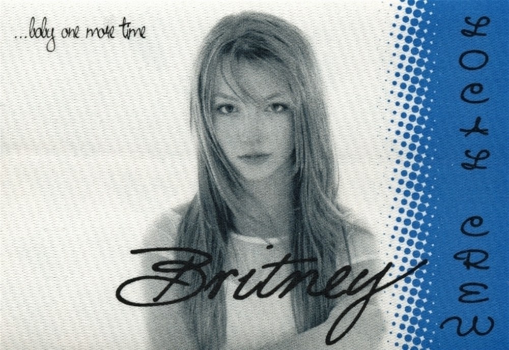 Britney Spears 1999 Baby One More Time concert tour collectible Backstage Pass
