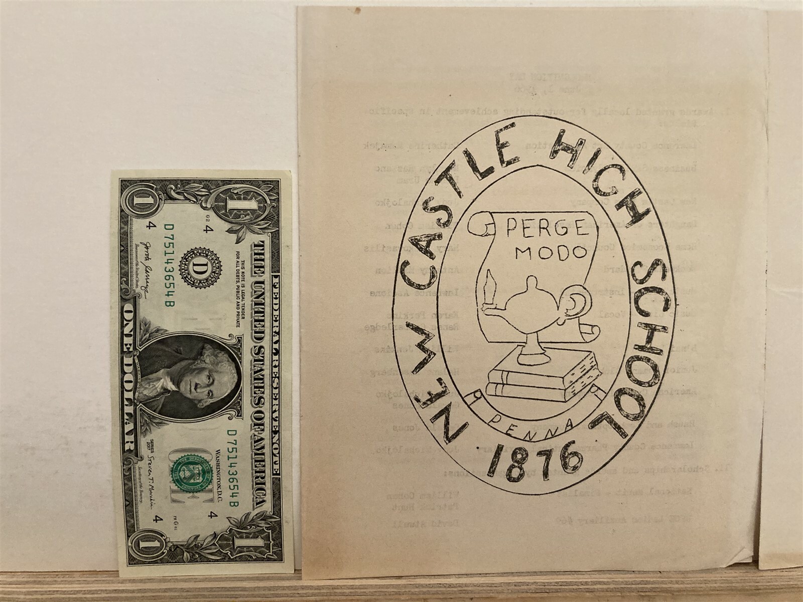 1966 New Castle High School Senior Recognition Programs Pennsylvania PA Vtg
