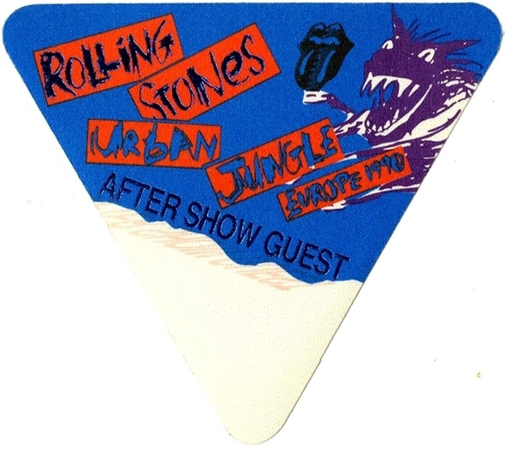 Rolling Stones 1990 Steel Wheels concert tour After Show Backstage Pass