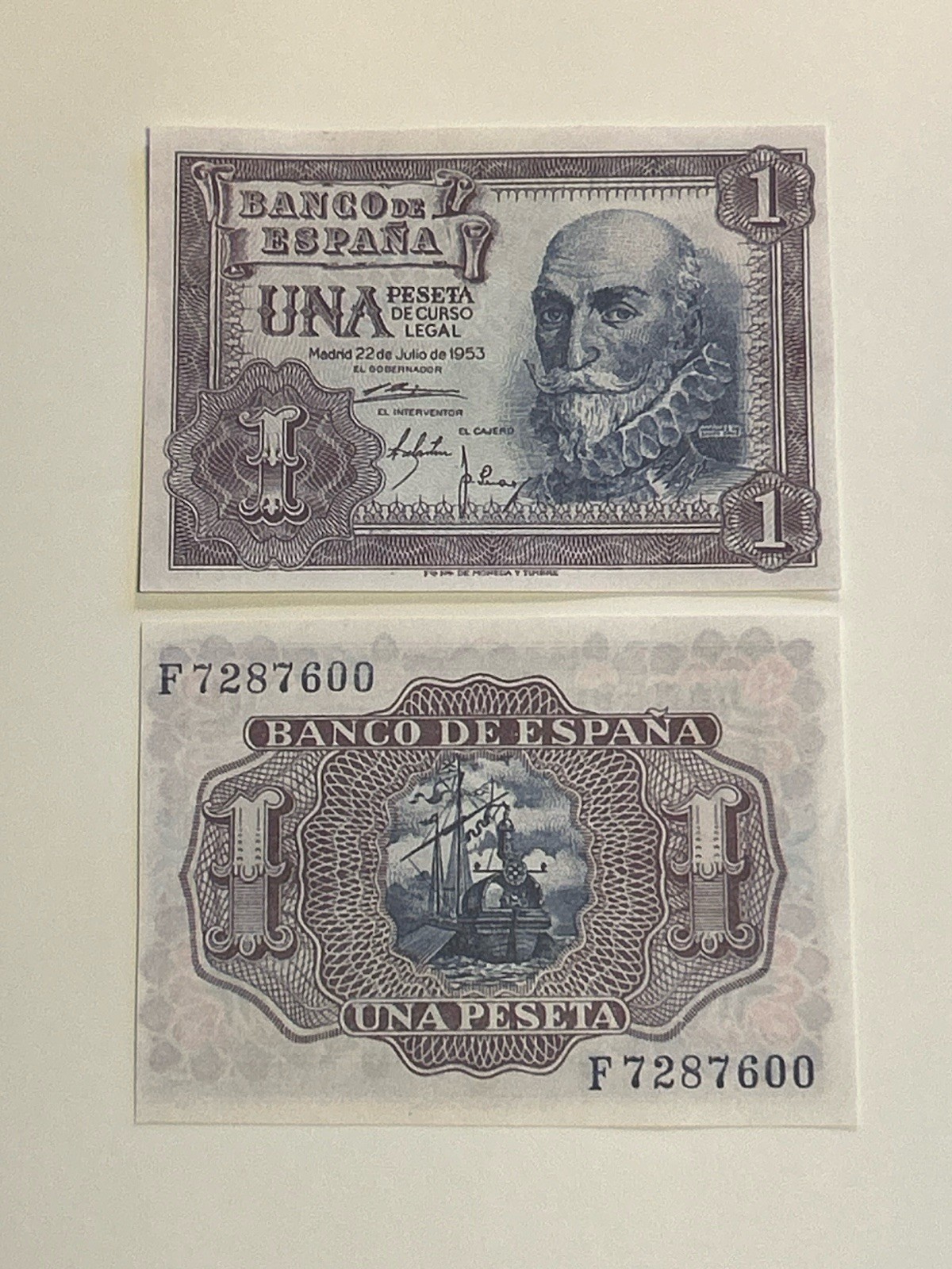 ANDORRA / LAMINATED HISTORICAL REPLICA PRINT – (P) 1 PESSETA NOTE