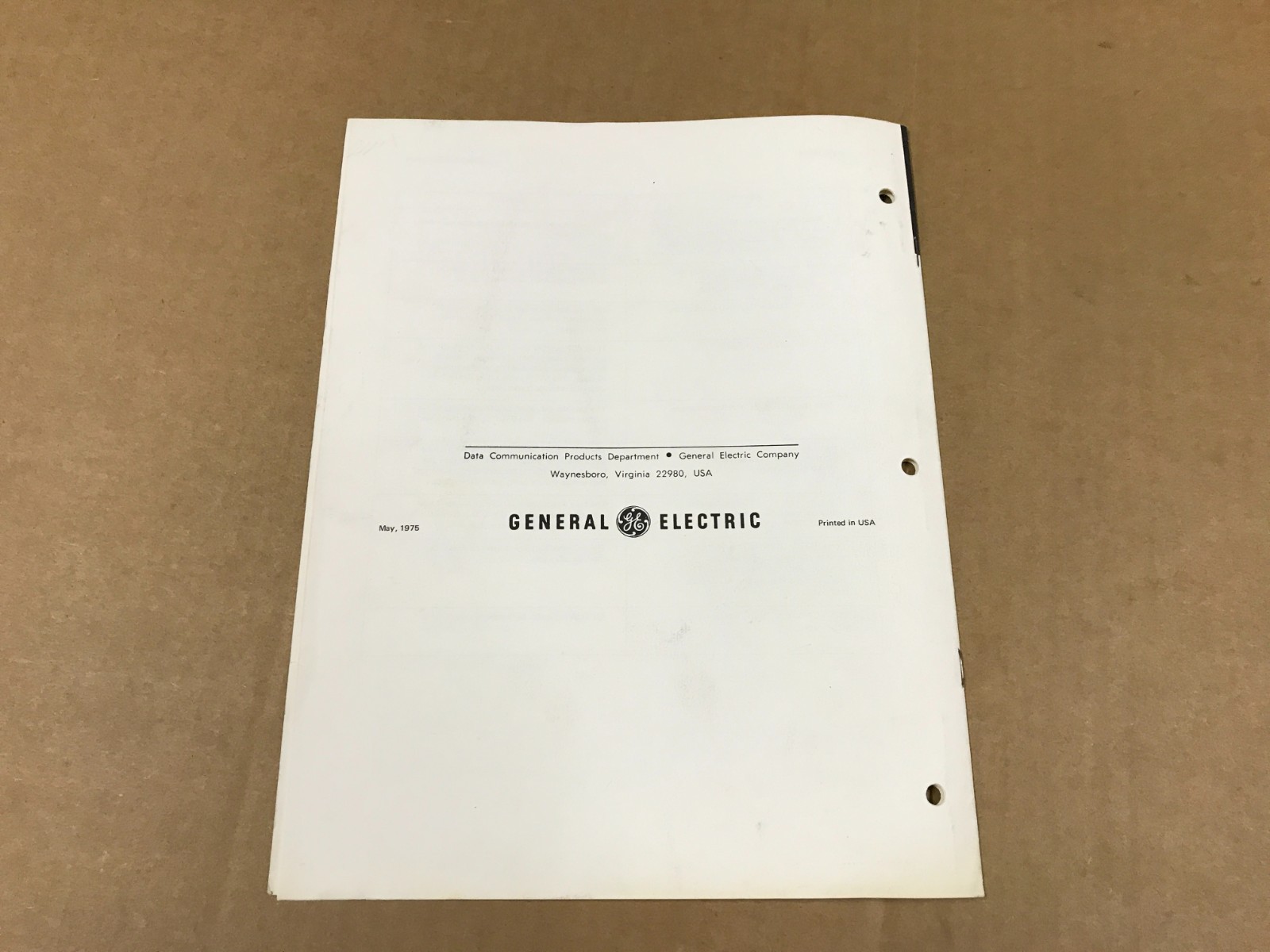 Vintage General Electric TermiNet Cassette Accessory – Instructions