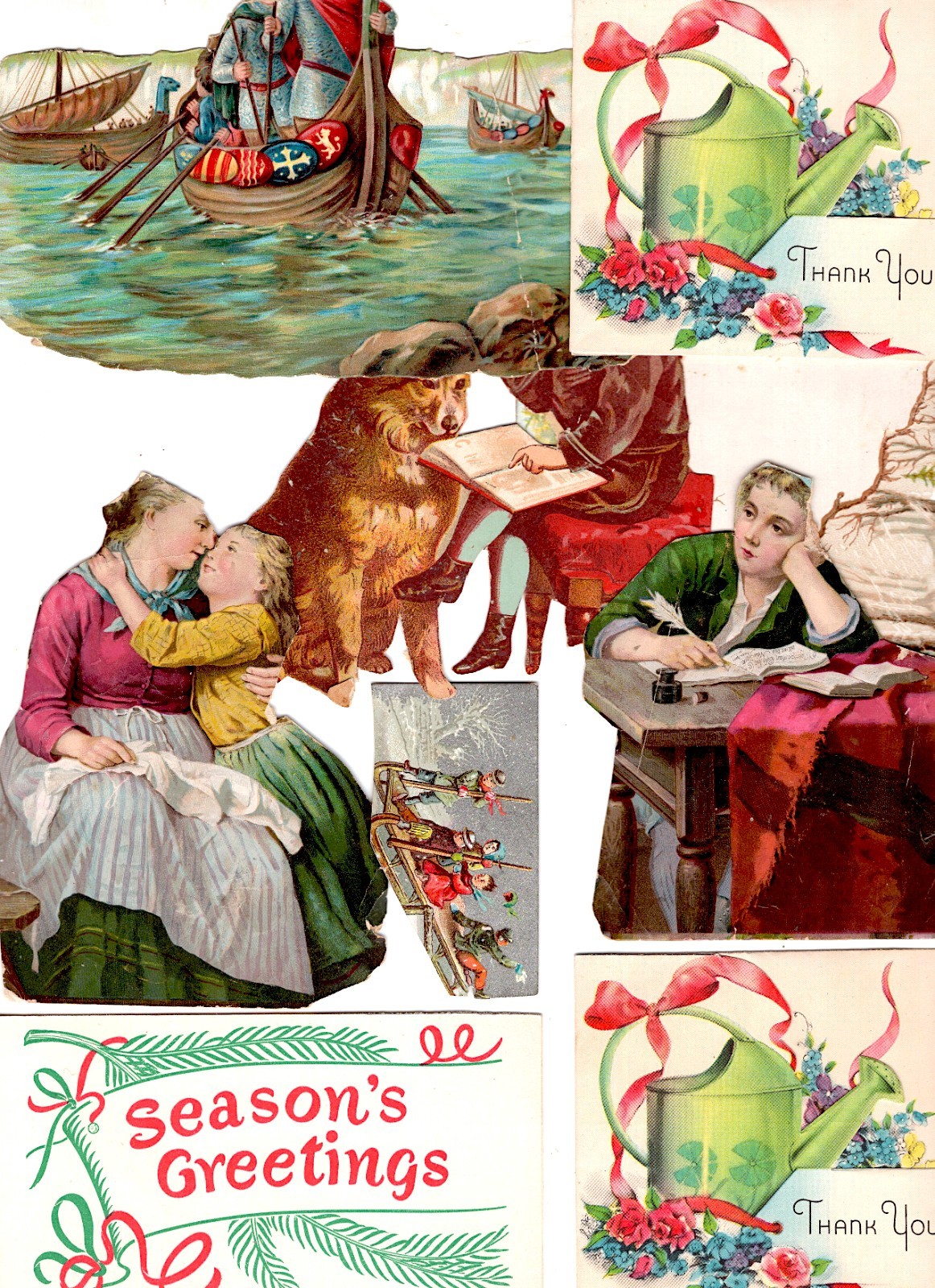 Euphemera Assorted Vintage Paper Photos Cards Postcards Cutouts Lot of 50+