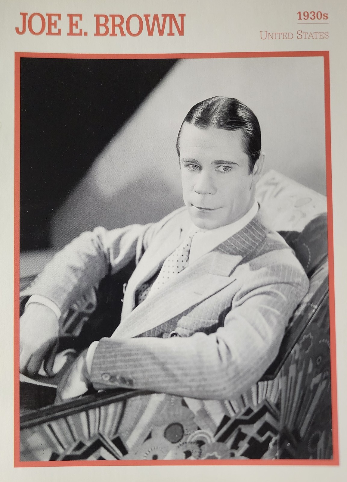 Joe E Brown Picture Card Hollywood Film Star Wall Art Celebrity Movie Decor