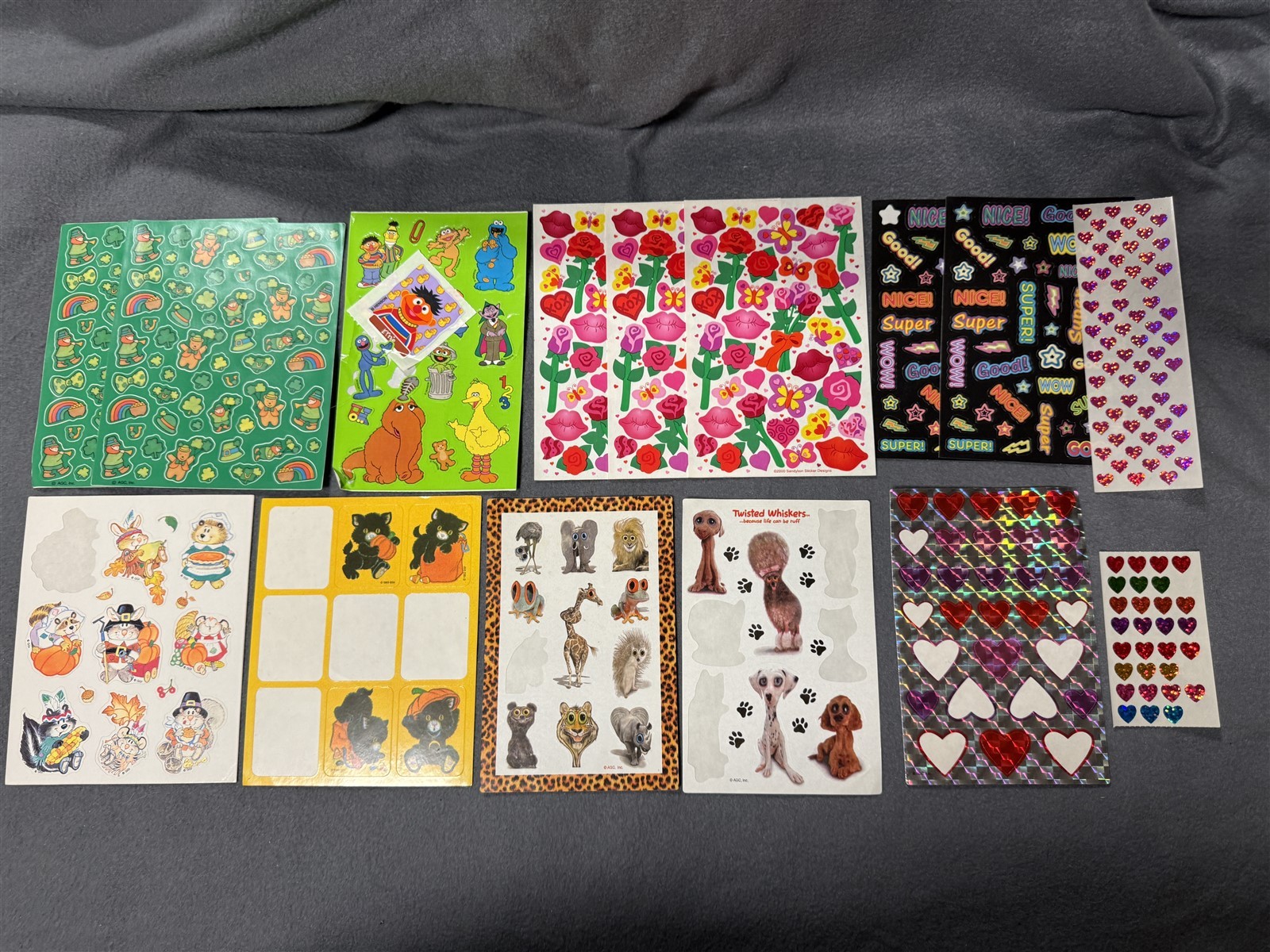#1 VINTAGE LOT OF STICKERS 80’S 90’S STICKER SHEET LOT OF 15