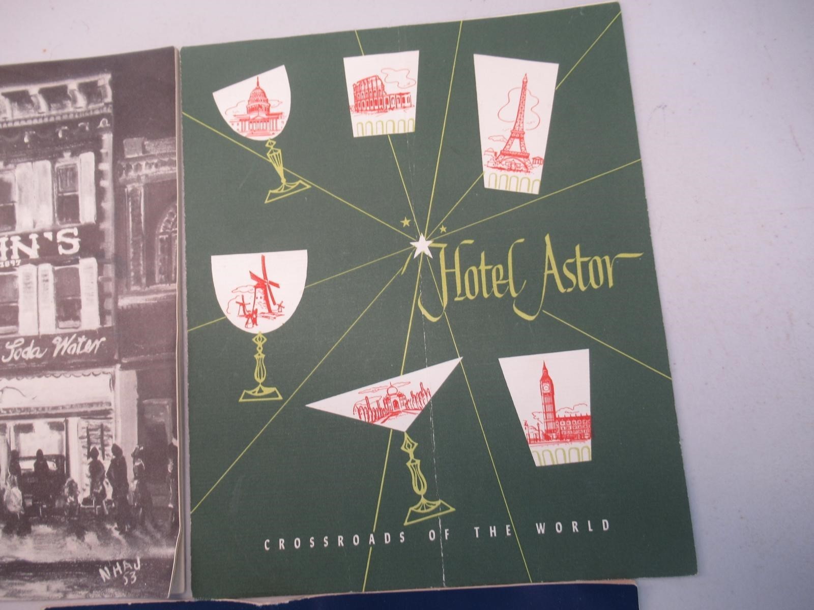 1954 NYC Souvenirs Programs Menus Plus Danny’s Hideaway Recorded Message ch420