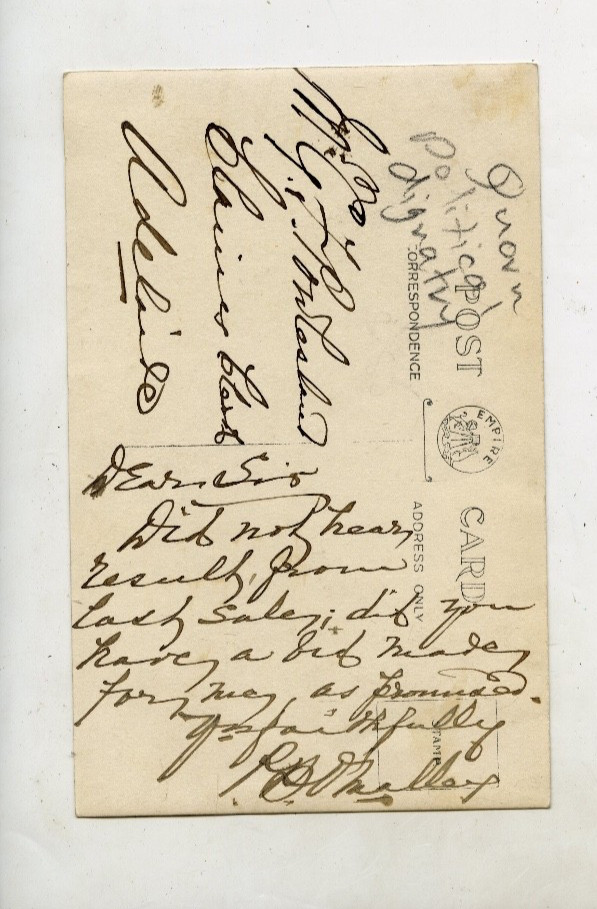 C1910 RP POSTCARD QUORN RAILWAY STATION POLITICAL DIGNITARY STH AUSTRALIA N978