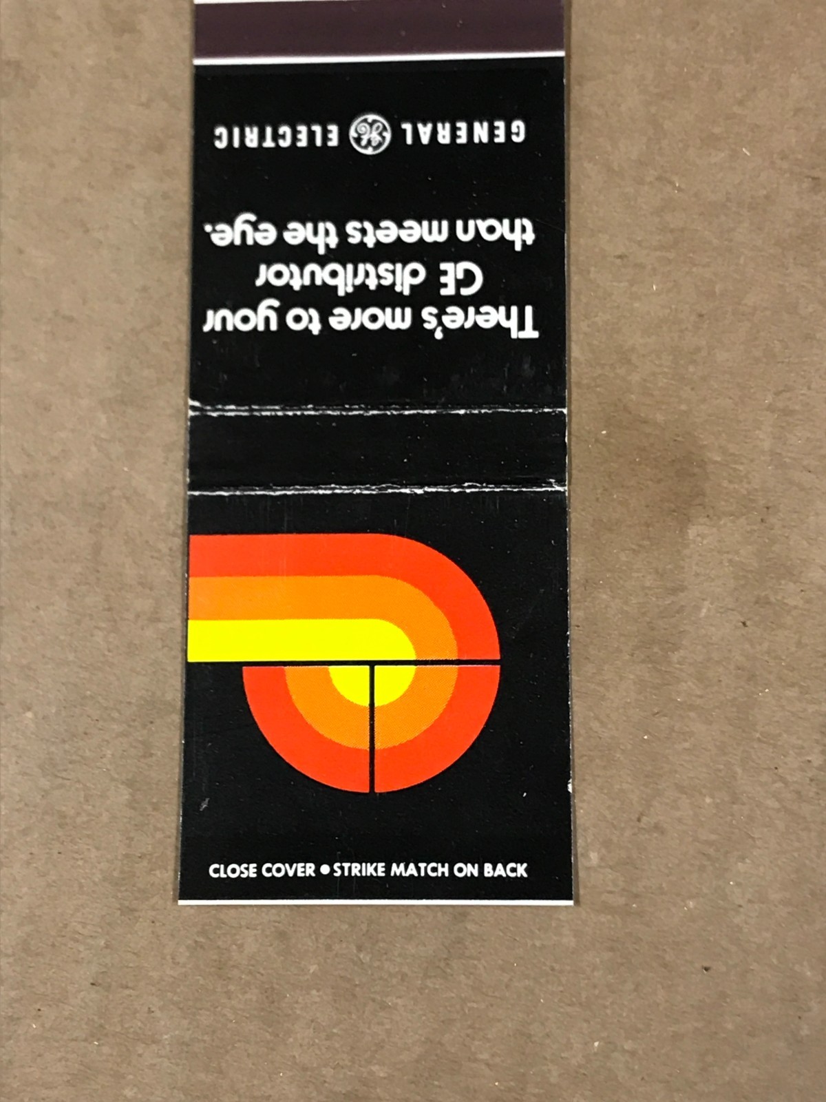 Vintage General Electric – “More To Your GE Distributor” – Matchcover, Matchbook