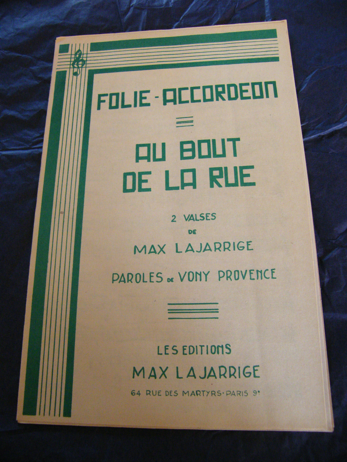 Accordion Sheet Music At The End Of The Street Max Lajarride Waltzes