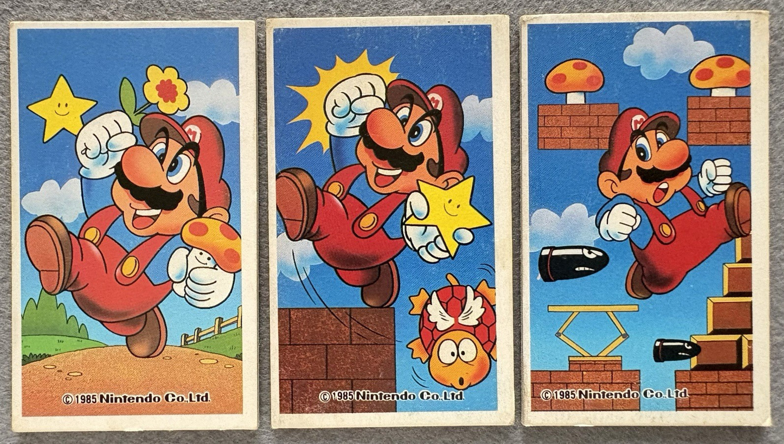 1985 Super Mario Bros Menko – Vintage Japanese Nintendo Famicom Card Lot of 9
