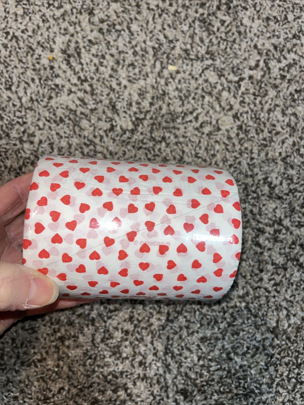 Roll of Vintage Toilet Paper Valentine’s Day Heart Toilet Paper Novelty