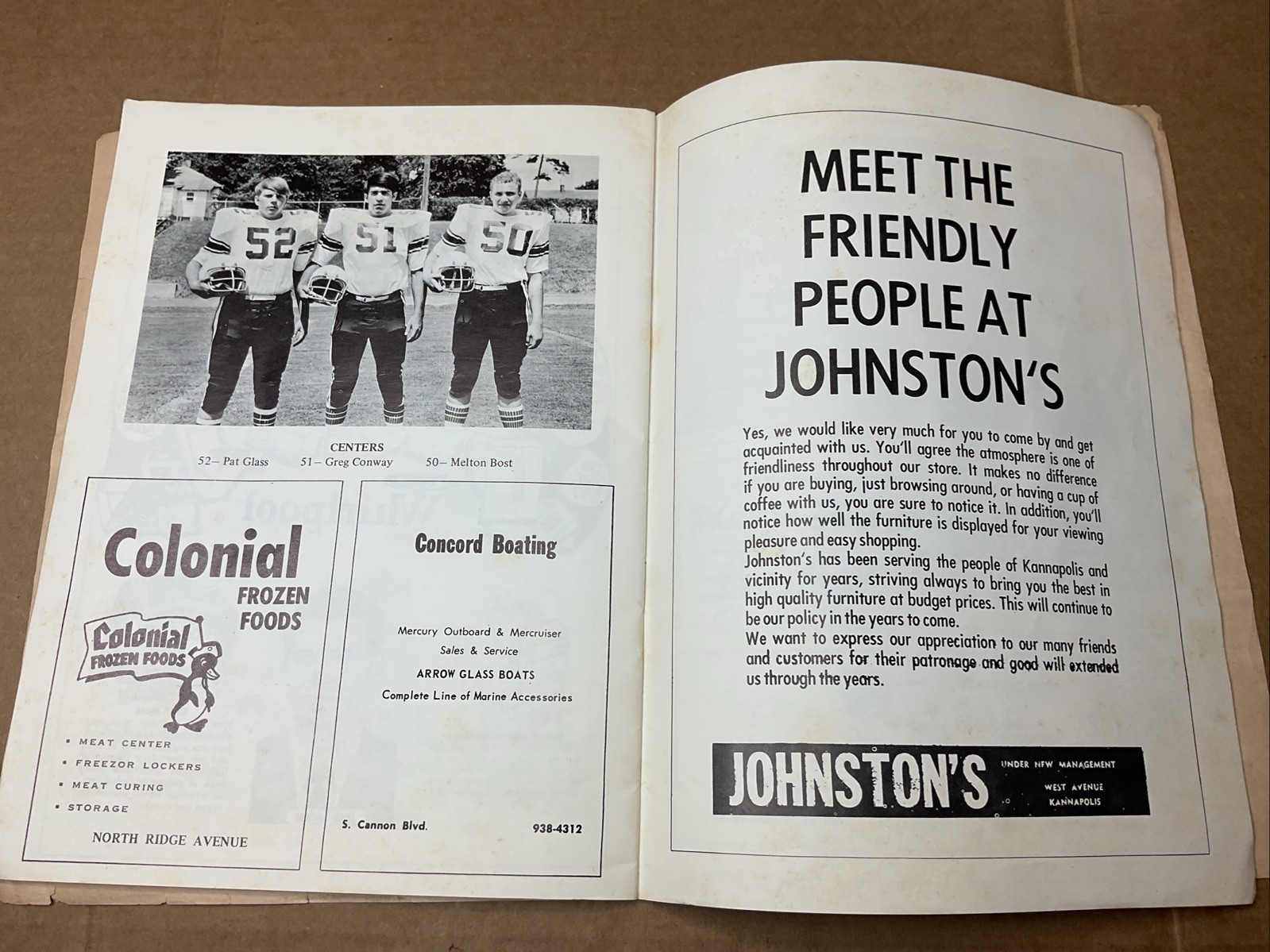 21 Sep 1974 Football Program Kannapolis Vs Lexington High School Nc B69