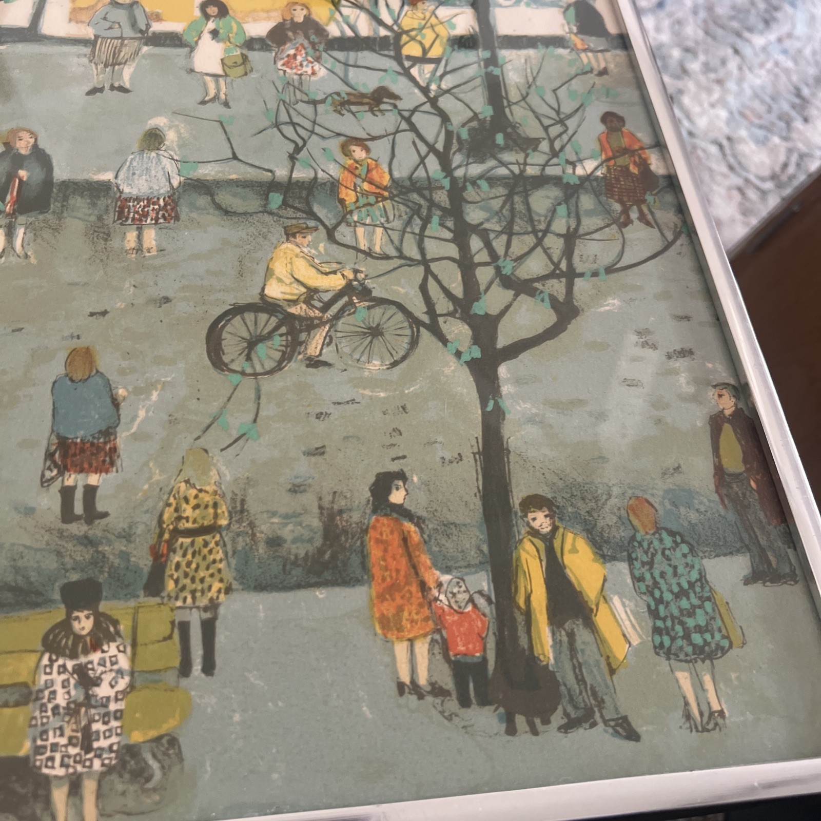 Nathalie Chabrier French Art print Litho Paris Spring Street