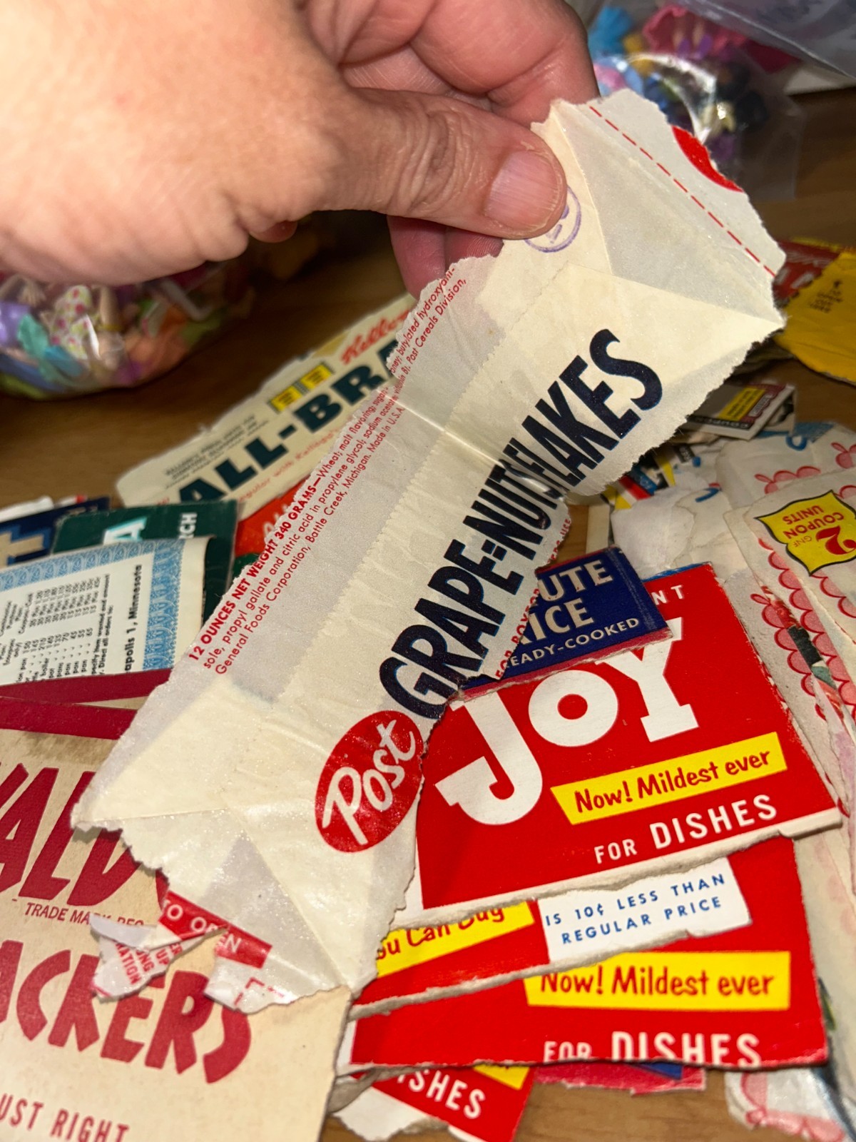 Vintage Grocery Labels, Box Tops, Cereal labels lot