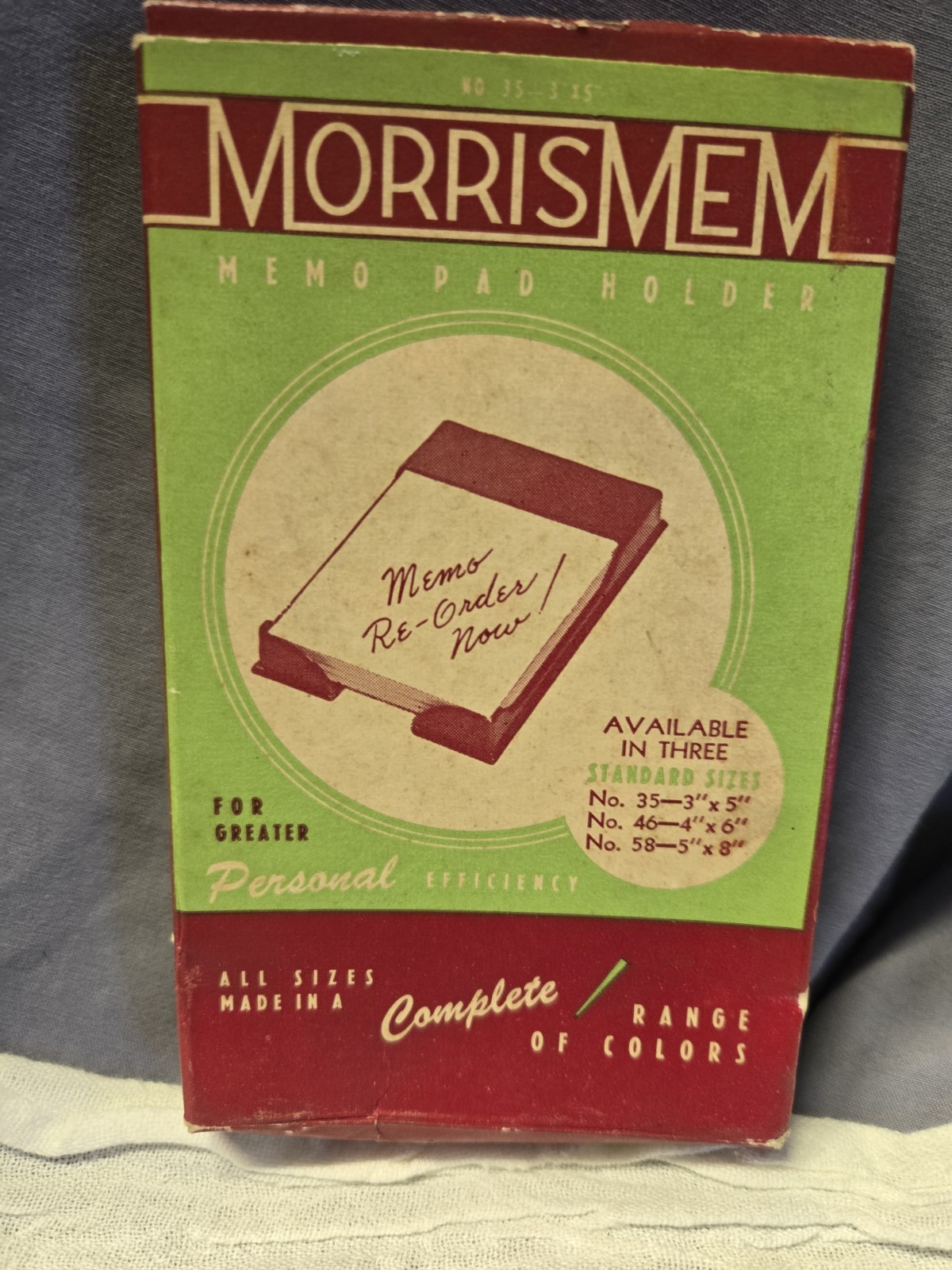 1960s Vintage MorrisMem Telephone Blank Paper Pad With Memo Pad Holder USA Made