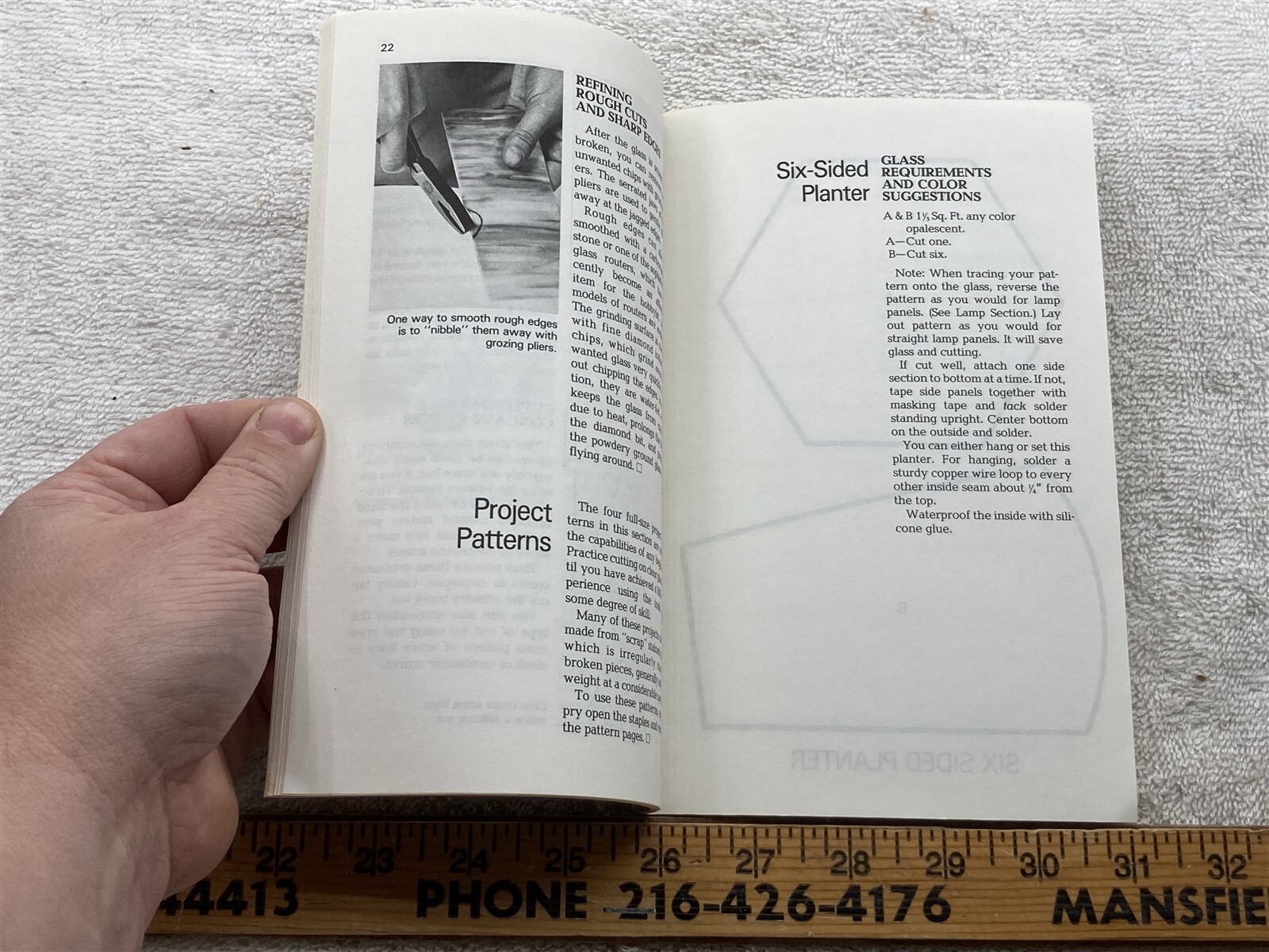 1988 Vintage Working with Stained Glass Paperback by Marianne Warner