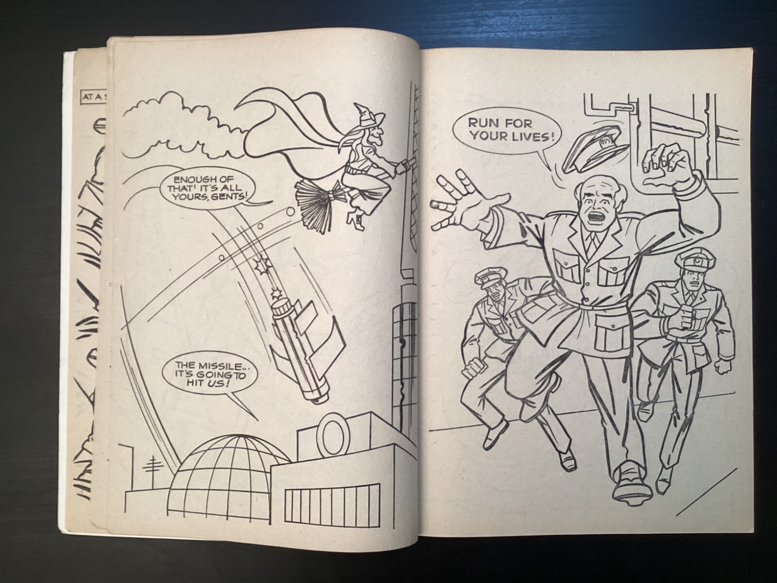 FANTASTIC FOUR meet “THE WITCH” Coloring Book copyright 1977 Marvel Comics Group