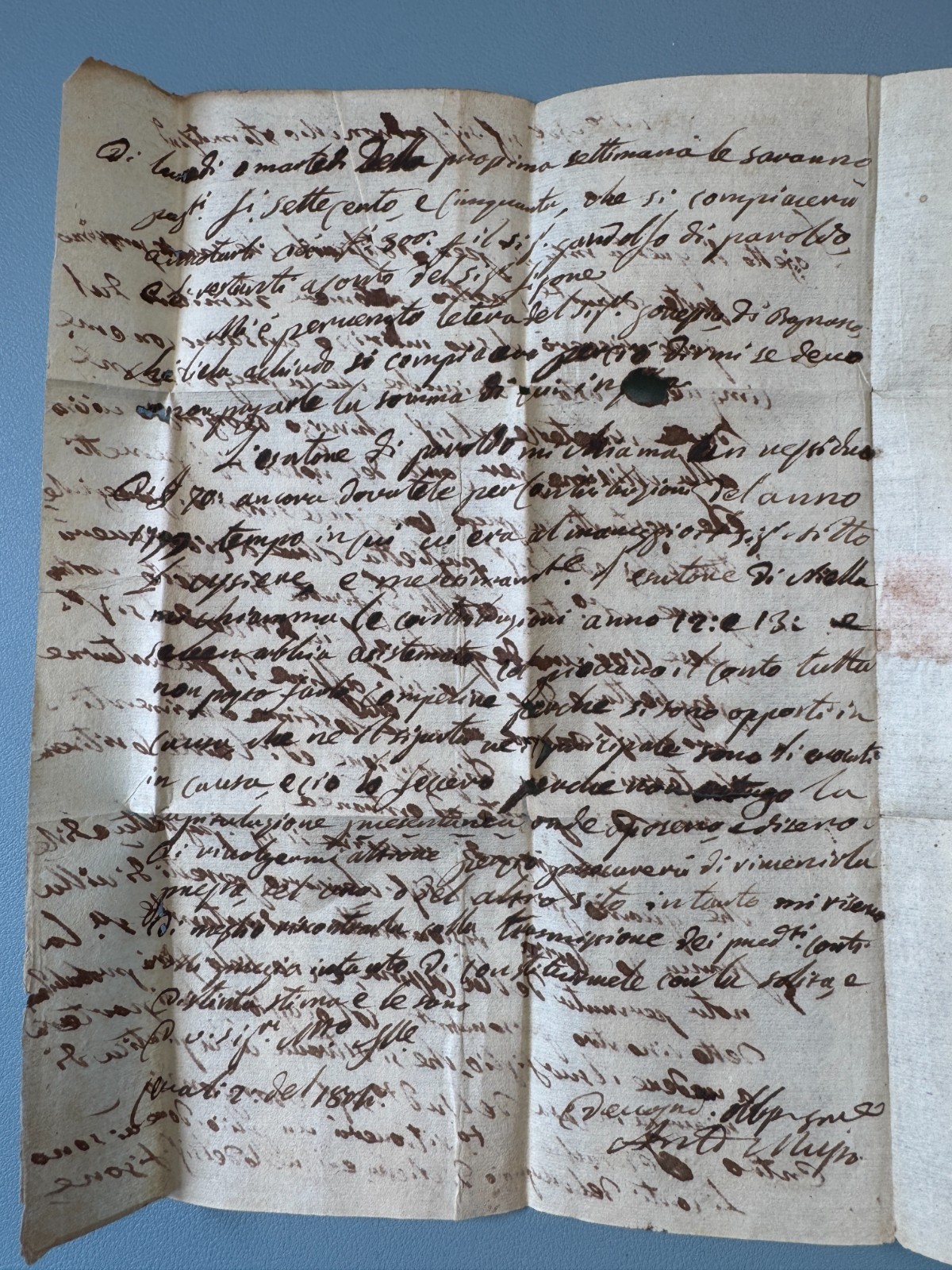 First Empire Letter de COEVA (Conquered Sture Department) – 1805