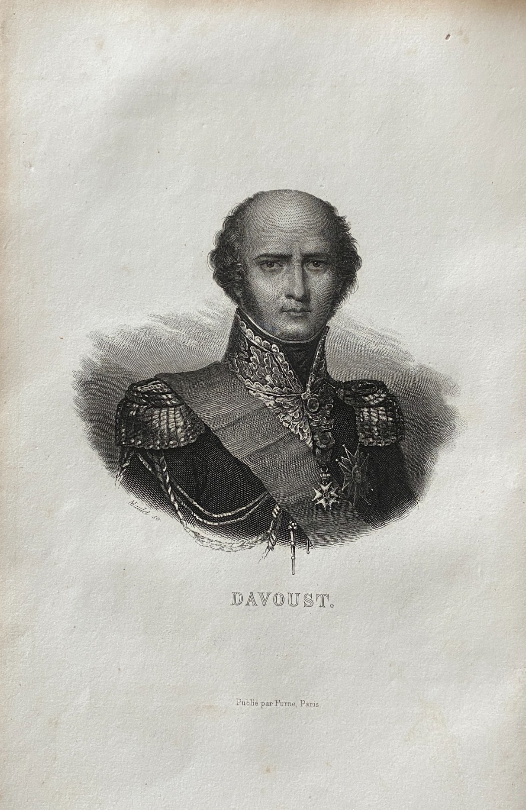 Napoleon History Engraving Davoust Furne-Maulet 1830 Restauration