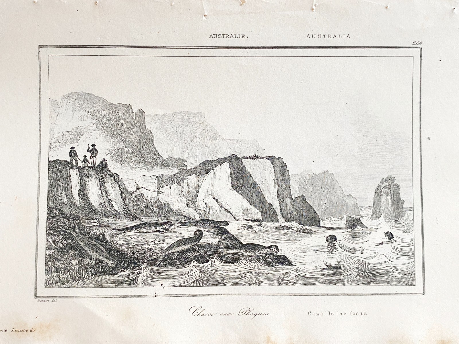 Engraving Australia “Seal Hunting”