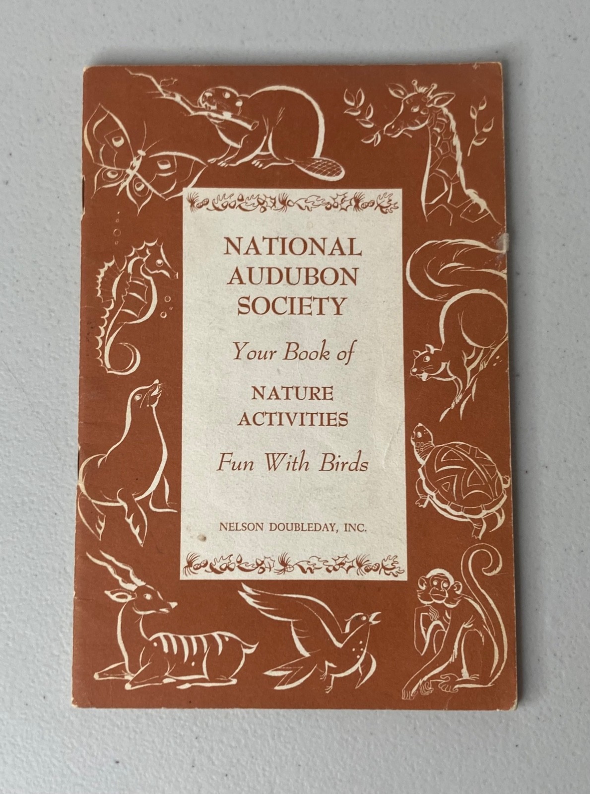 1953 Audubon Society booklet Nature Activities Fun With Birds Nelson Doubleday
