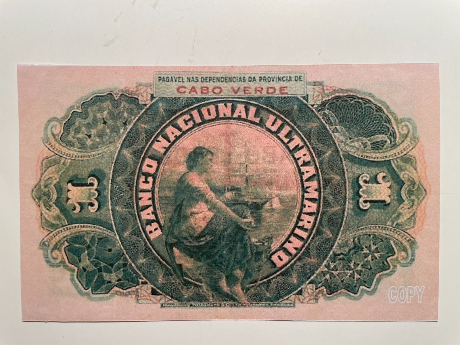 Cape Verde, Cabo Verde 5 Escudos 1921 Banknote Reproduction