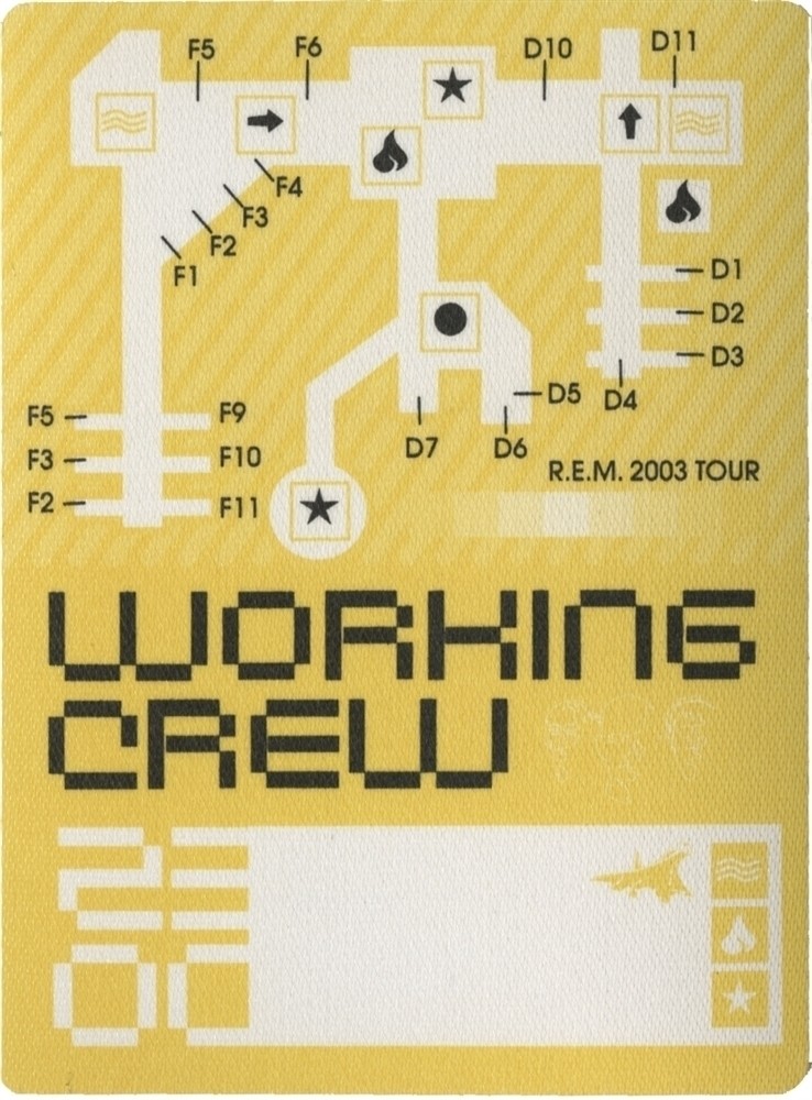REM 2003 In Time concert tour Working Crew Backstage Pass