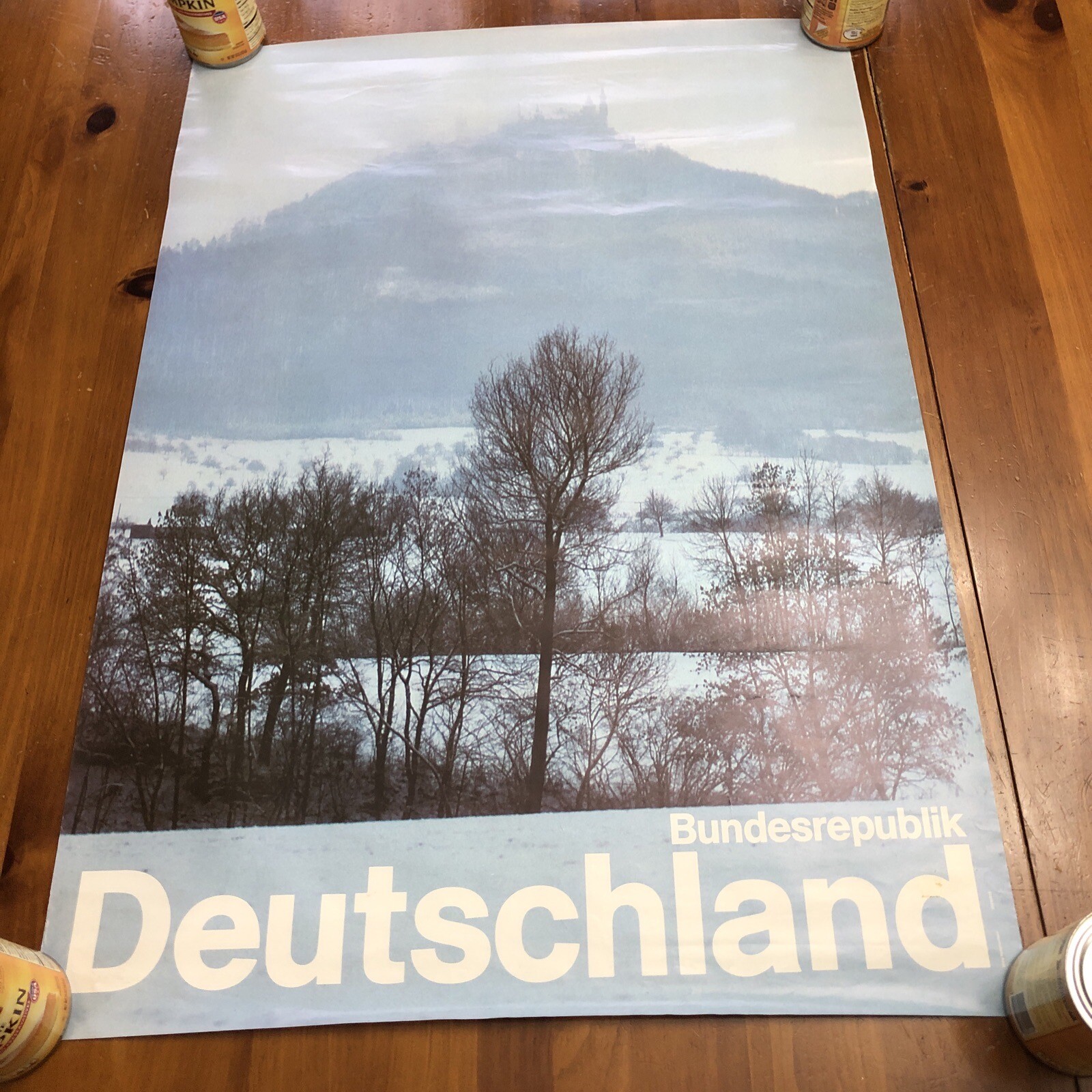 Vintage 1970’s Deutschland Bundesrepublik Germany TRAVEL poster 23″ x 33″