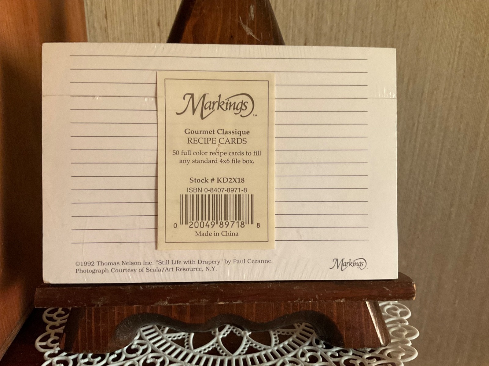 Pack of 50 NEW 4 x 6 Lined Recipe cards Markings sealed package