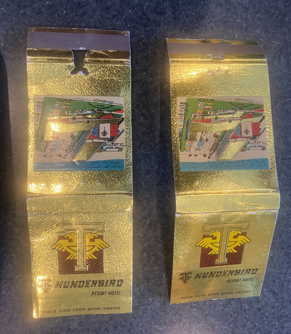 Vintage 1950″s Miami, FL – Matchbook covers – no matches`