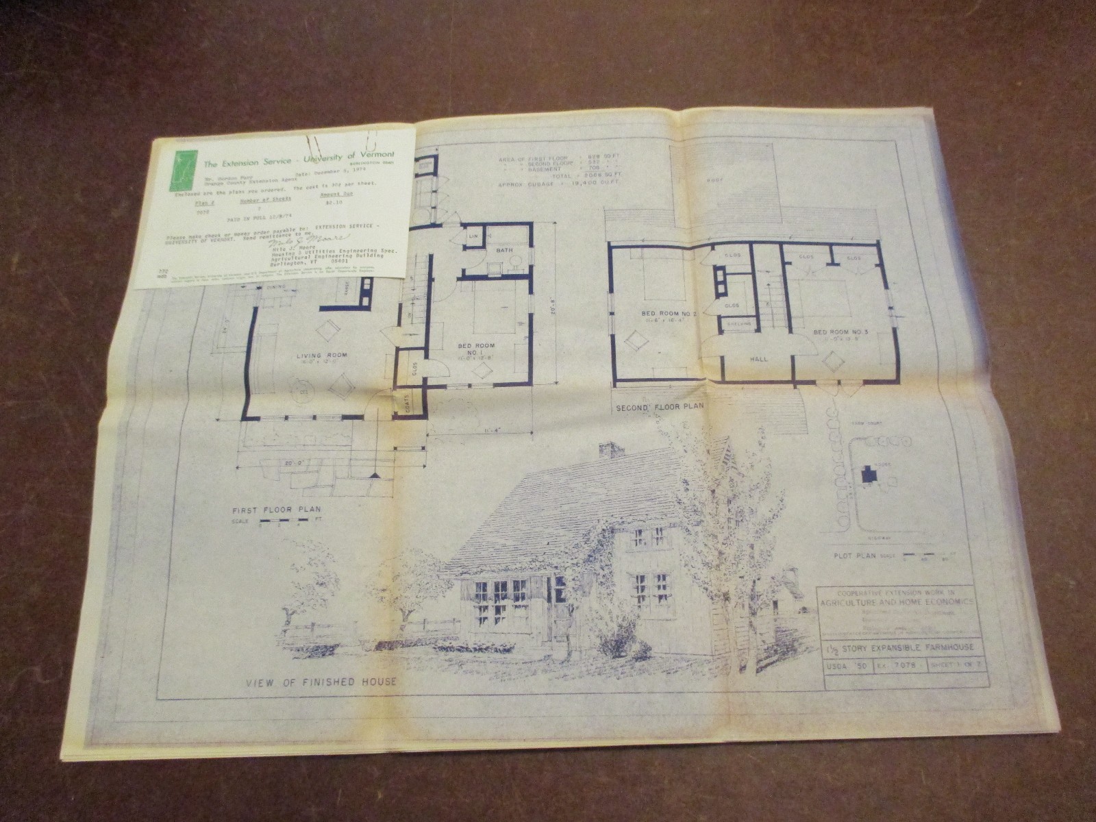 Vintage 1974 Farmhouse Plan University of Vermont Extension Service L547