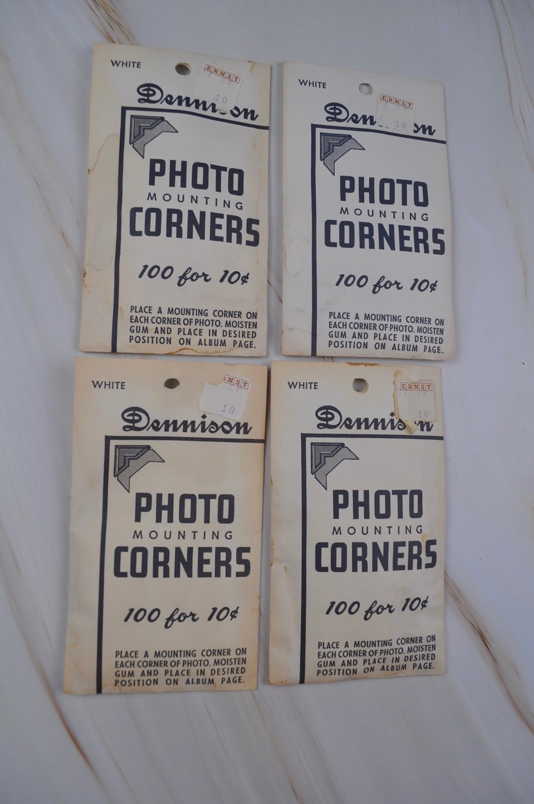 Vintage Dennison Photo Mounting Corners White Paper 400 Corners