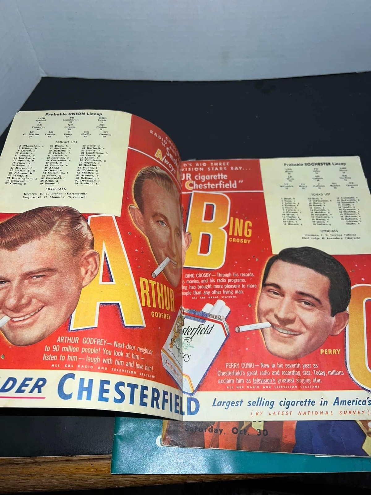 Vintage football programs 4 Rochester Buffalo ny early Coca Cola sports