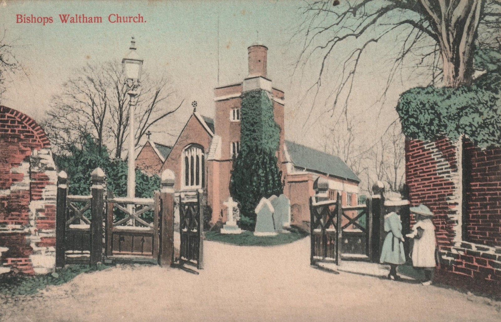Early 1900’s ANTIQUE Bishops Waltham Church POSTCARD message from “Sweetheart”