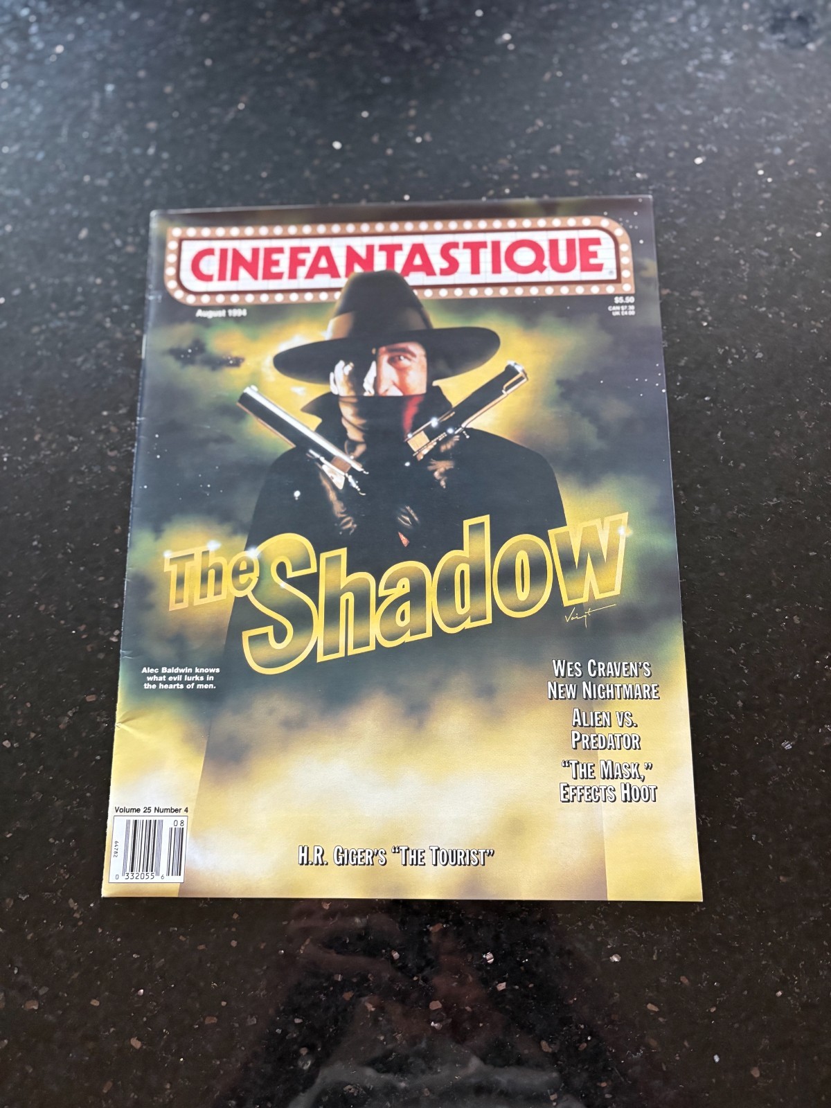 August 1994-Cinefantastique movie magazine-SHADOW-ALIEN-PREDATOR-MASK-VG+