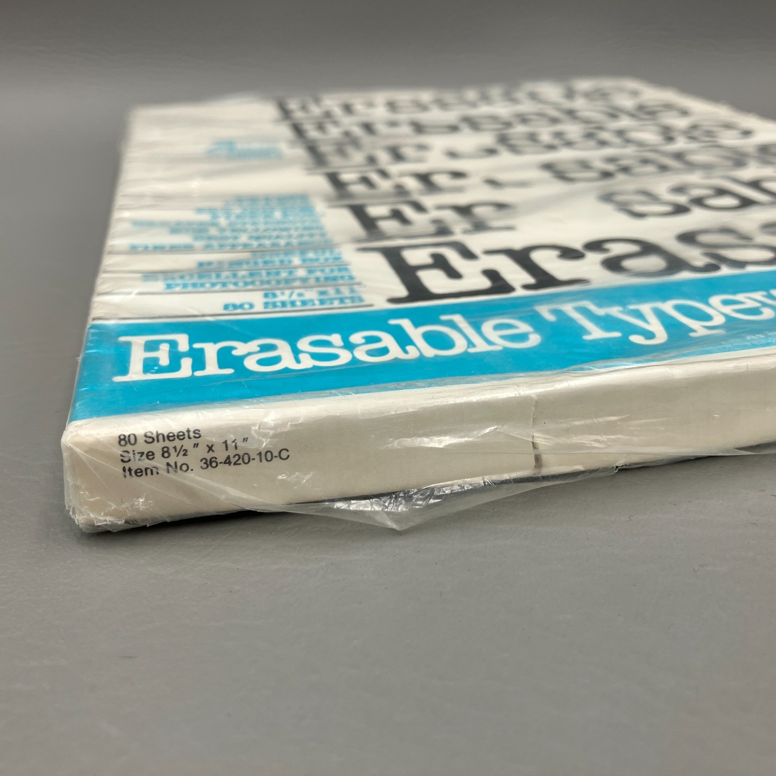 Vintage Erasable Bond Typing Paper 20 lb Heavy Weight 8.5 x 11″ SEALED 80 Sheets