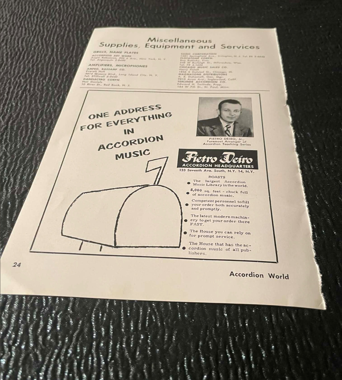 Imperial Accordion Mfg Autry Lou Prohut Lindo Ads 1956 Accordion World Magazine