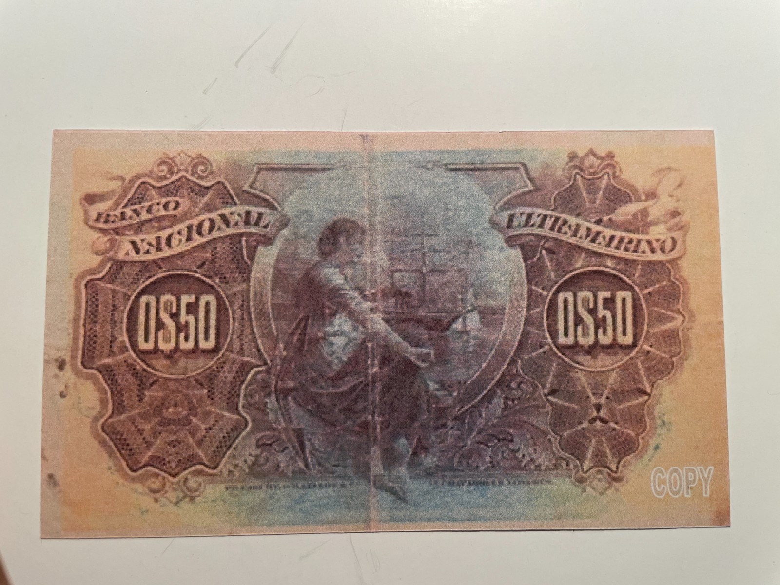 Cape Verde, Cabo Verde 50 Centavos 1914 Banknote Reproduction