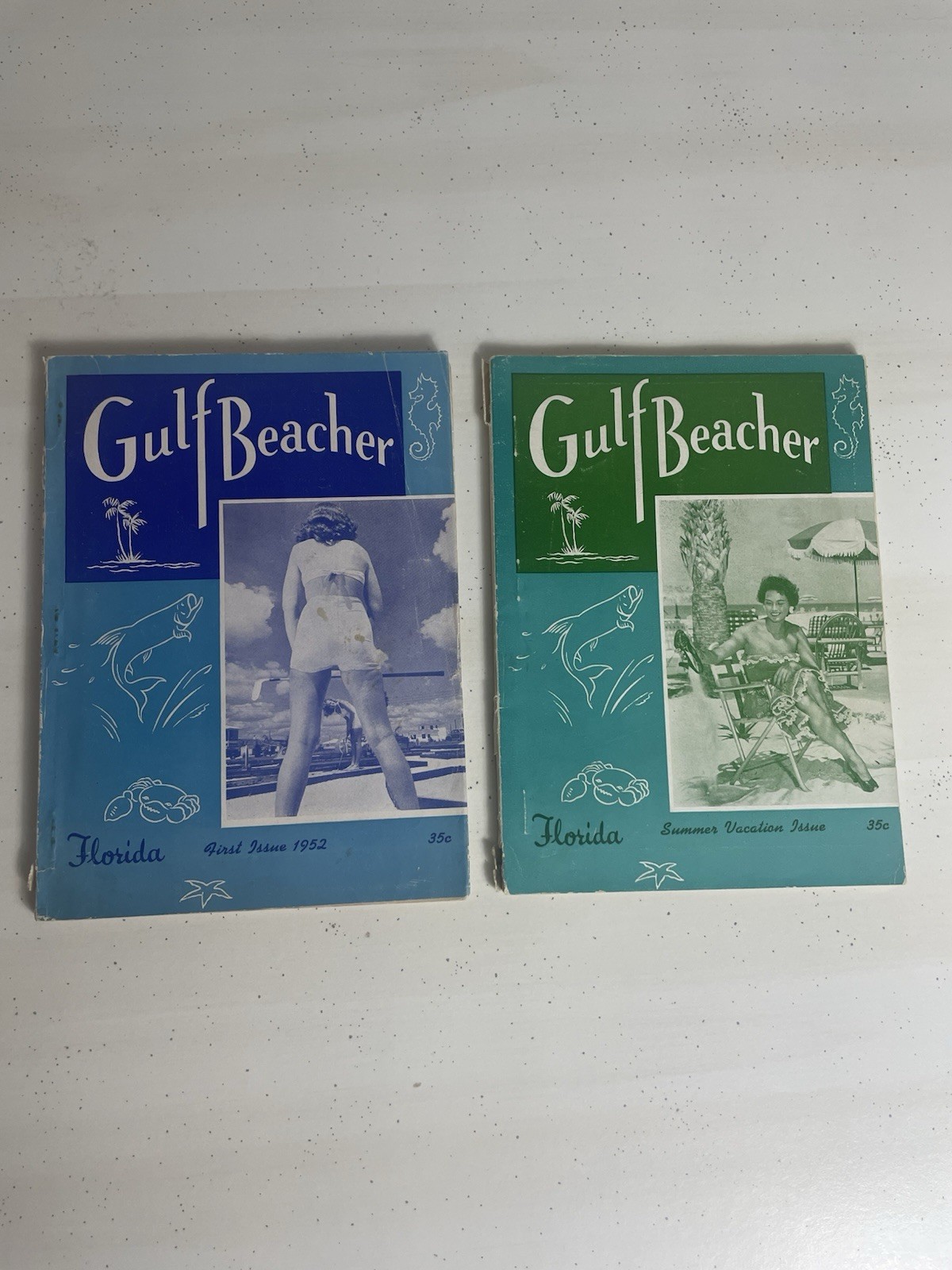 (2) 1950s Florida Tourist Brochure Ephemera Gulf Coast Gulf Beacher Rare 1st Ed