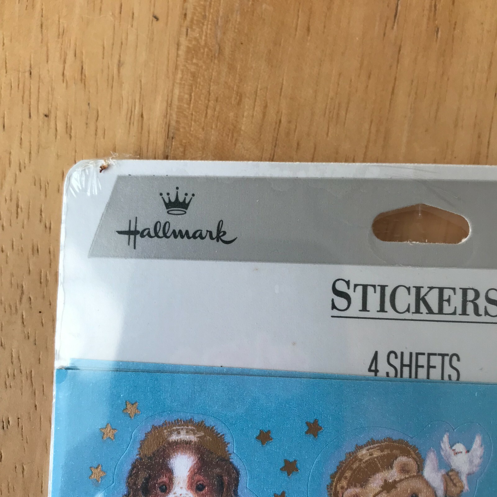 Hallmark Vintage 90s Angel Stickers Cat Dog Pig Lamb Bear 4 Sheets New 36 total