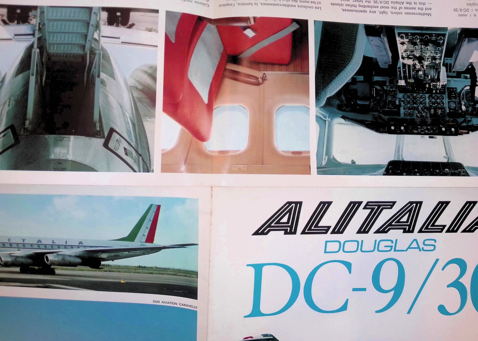 1967 Alitalia Douglas DC-9/30 Jet Brochure Promo Airline Ad Italy
