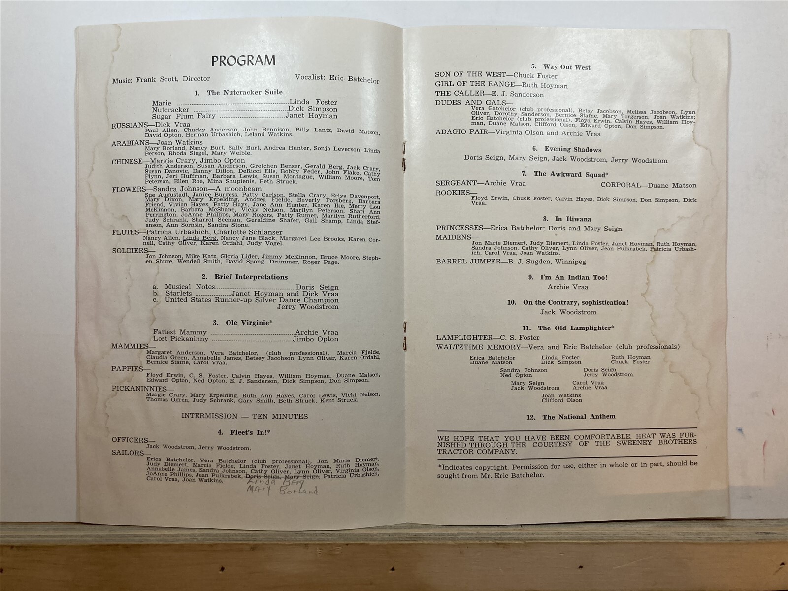 1951 Fargo Moorhead Winter Club Jack Frost Ice Skating Revue Program ND MN Vtg