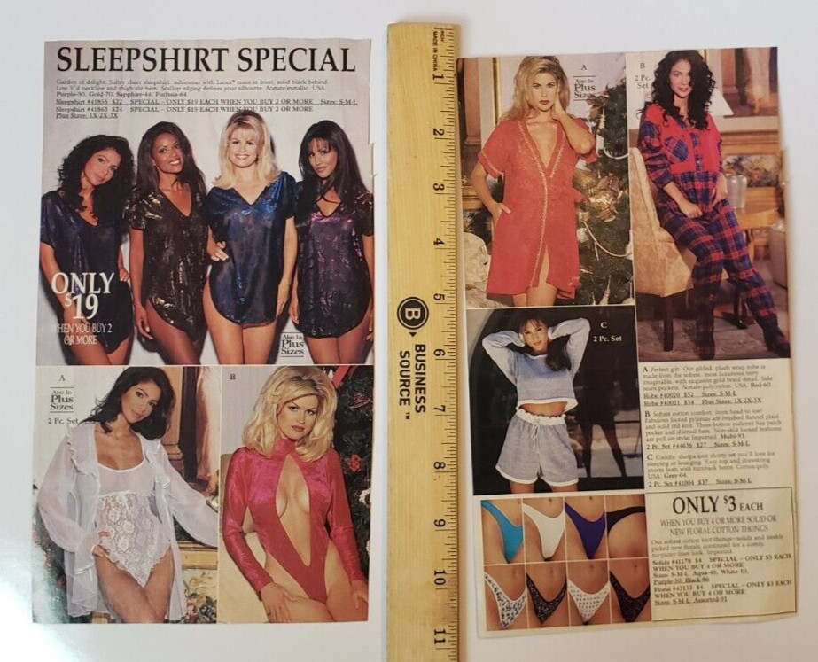 Vintage Women’s Bra Panties Lingerie Underwear 2 Pages 2-sided Catalog Print Ads