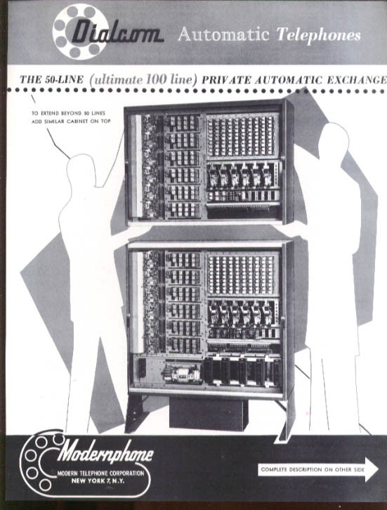 Dialcom Automatic 50-Line Exchange Telephone sheet 1940s